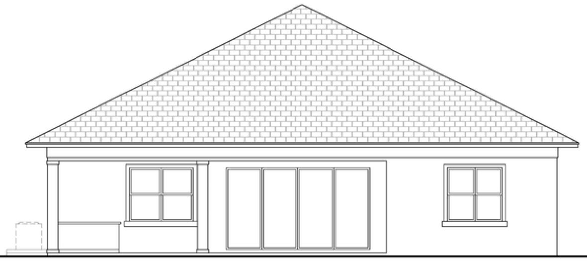 Rear Elevation for House Plan #915272