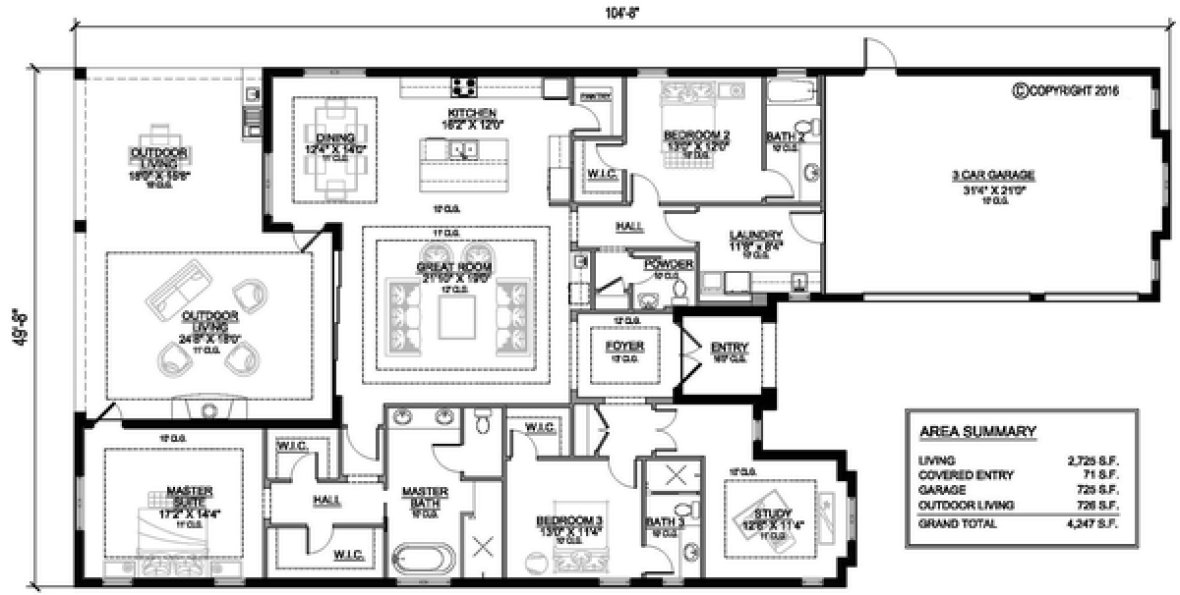 Main Floor Plan for House Plan #915272