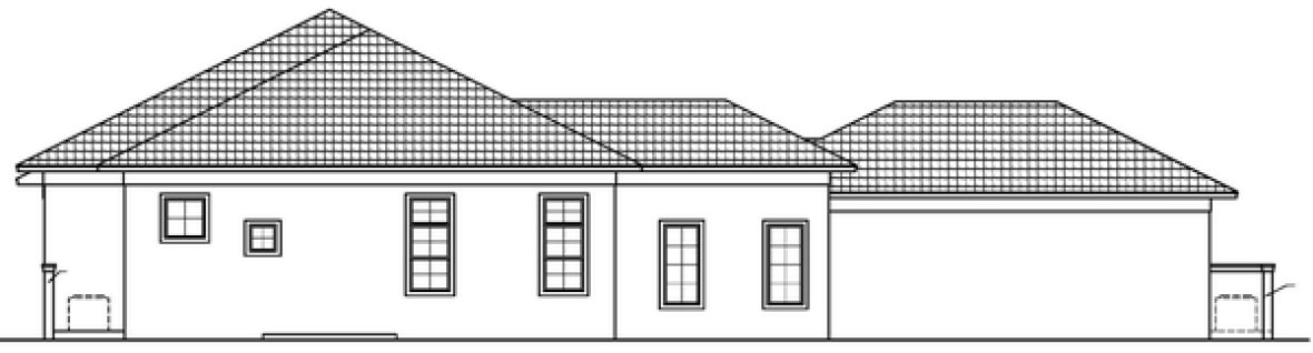 Rear Elevation for House Plan #912972