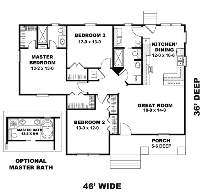 Main Floor Plan for House Plan #437231