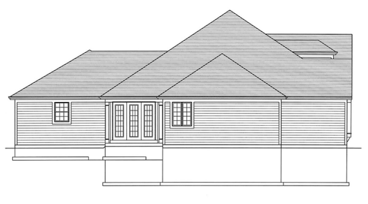 Left Elevation for House Plan #531952