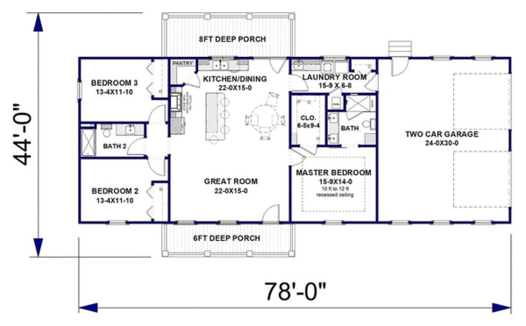 Main Floor Plan for House Plan #431261