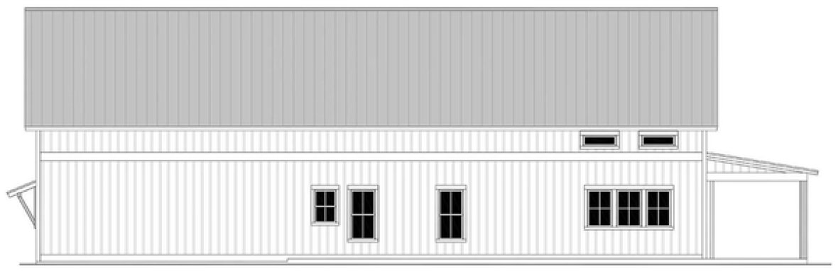 Rear Elevation for House Plan #300002