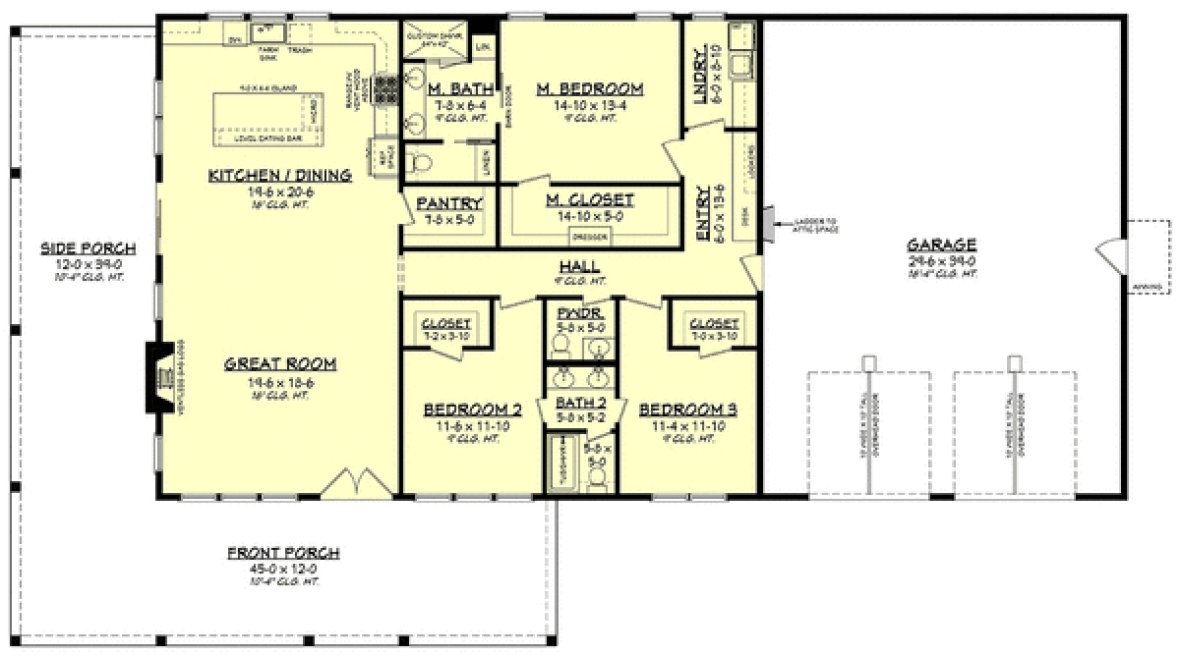 Main Floor Plan for House Plan #300002