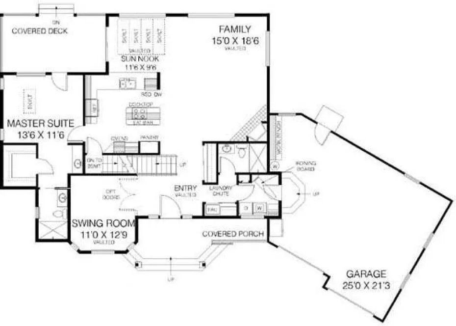 Main Floor Plan for House Plan #163143