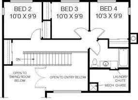 Second Floor Plan for House Plan #163143