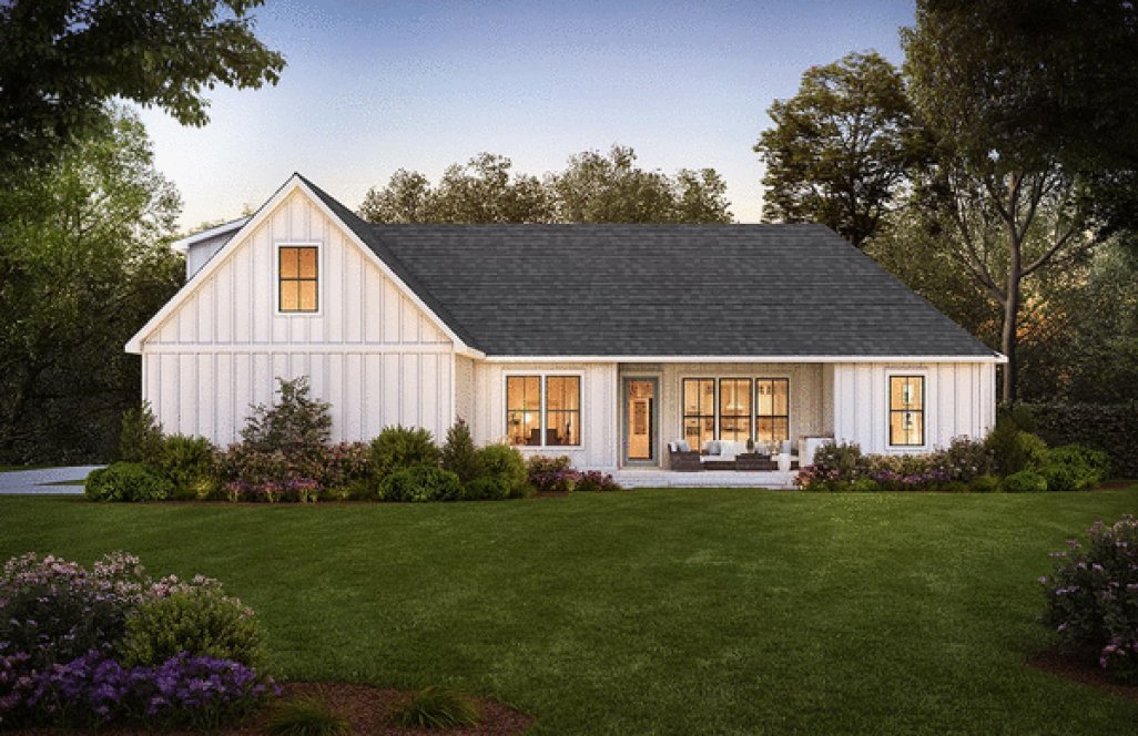 Rear Elevation for House Plan #908102