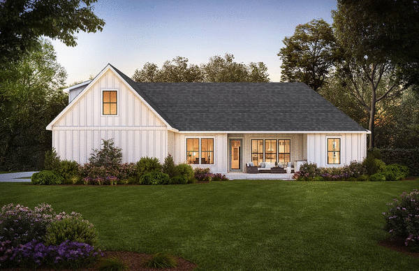 Rear Elevation for House Plan #908102