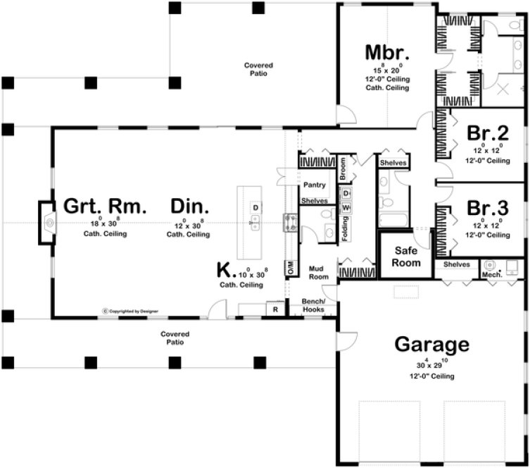Main Floor Plan for House Plan #708572