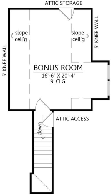Attic Plan for House Plan #909342