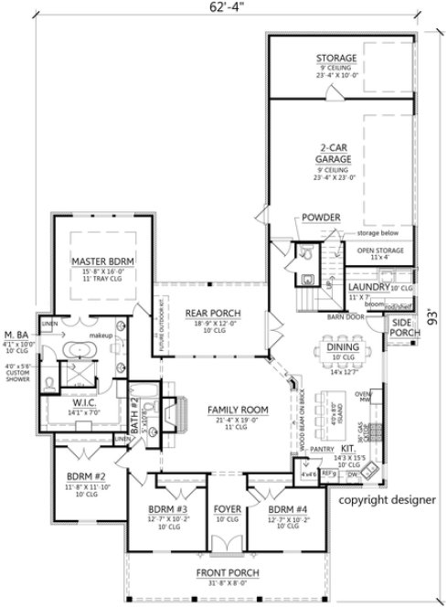 Main Floor Plan for House Plan #909342