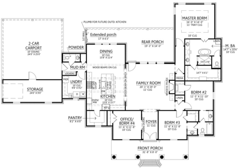 Main Floor Plan for House Plan #906442