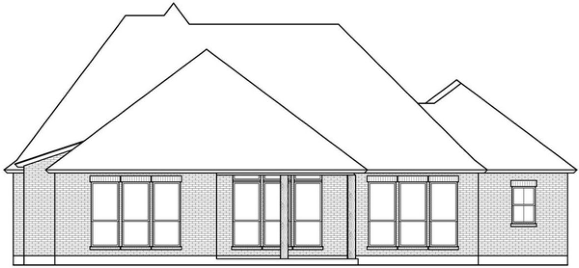 Rear Elevation for House Plan #900562