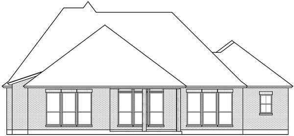 Rear Elevation for House Plan #900562