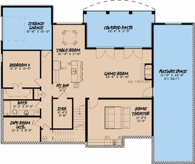 Basement Plan for House Plan #315304