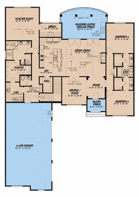 Main Floor Plan for House Plan #315304