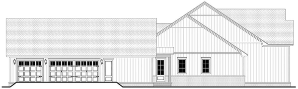 Left Elevation for House Plan #300703