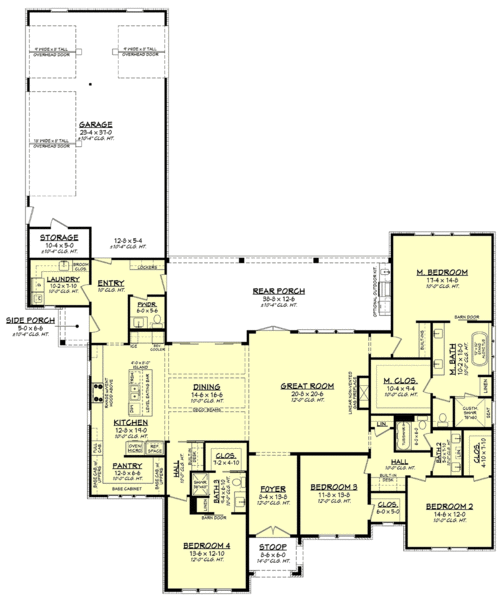 Main Floor Plan for House Plan #300703