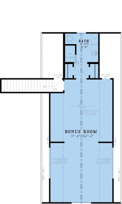 Attic Plan for House Plan #310245