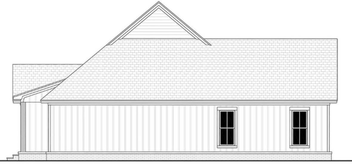 Left Elevation for House Plan #300071