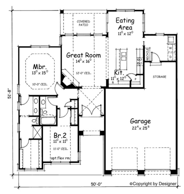 Main Floor Plan for House Plan #155331