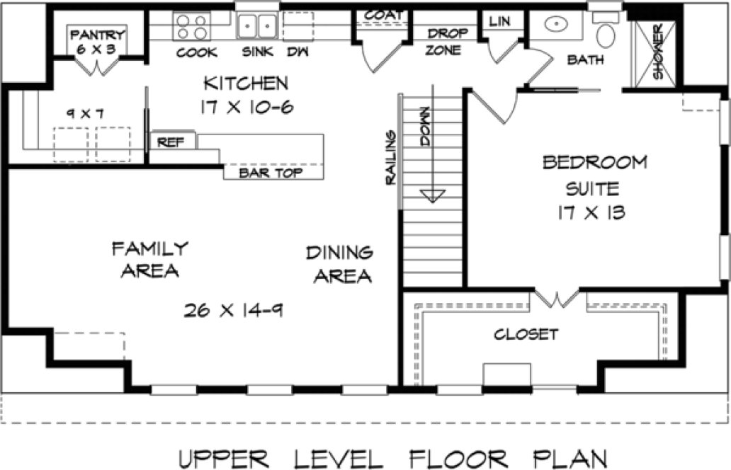 Second Floor Plan for House Plan #710811