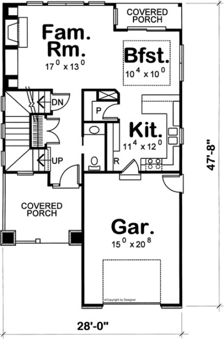Main Floor Plan for House Plan #150451