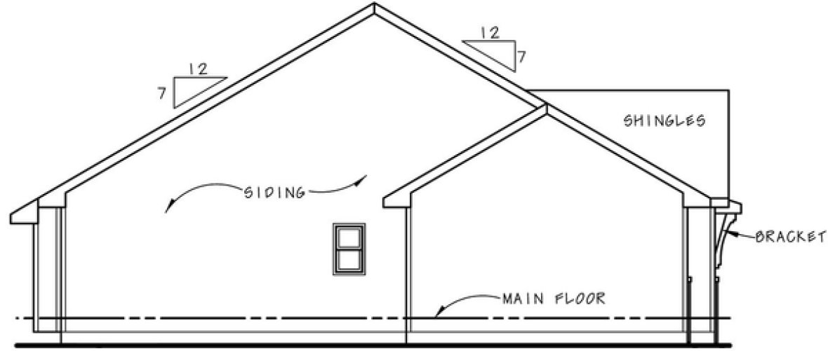 Left Elevation for House Plan #153461