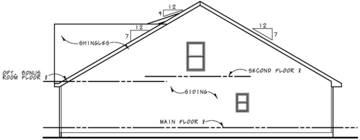 Right Elevation for House Plan #159891