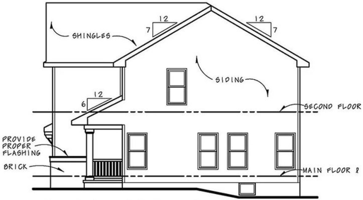 Right Elevation for House Plan #155312