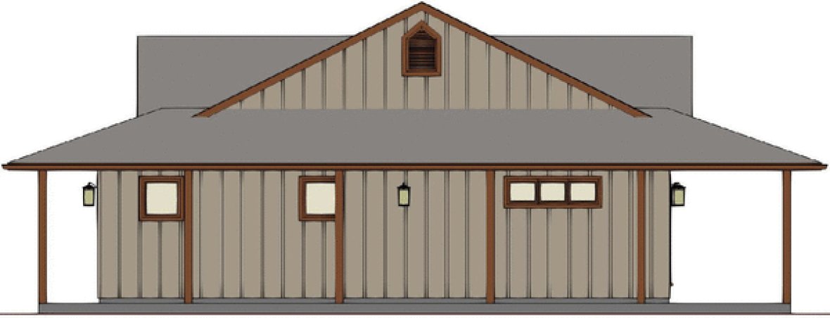 Left Elevation for House Plan #207052