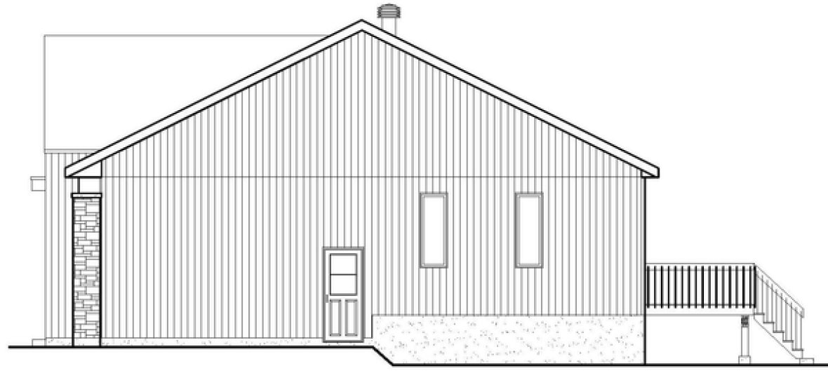 Left Elevation for House Plan #175041
