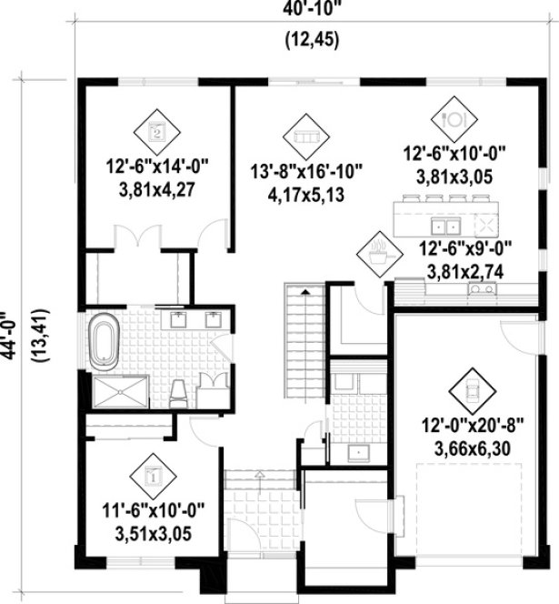 Main Floor Plan for House Plan #175041