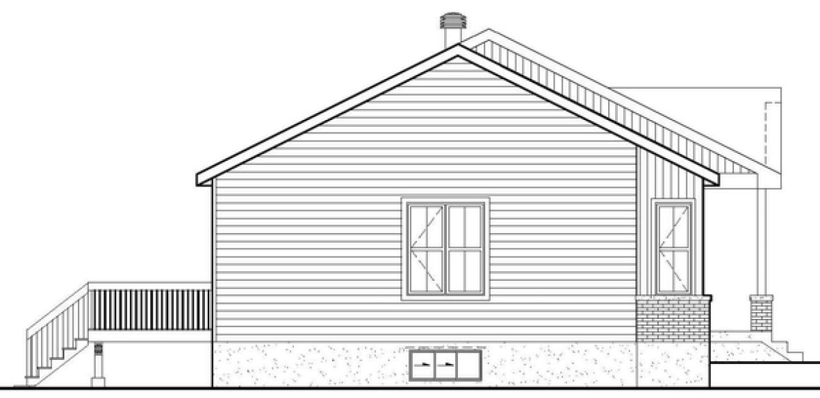 Left Elevation for House Plan #170090