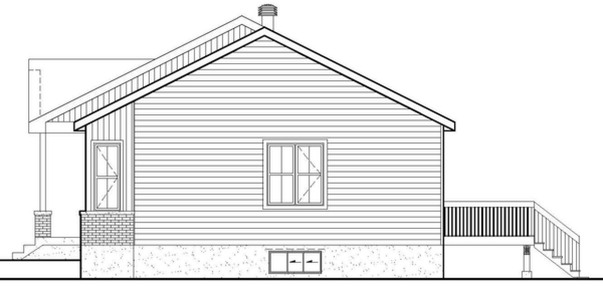 Right Elevation for House Plan #170090