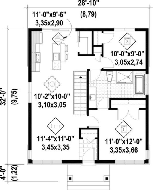 Main Floor Plan for House Plan #170090