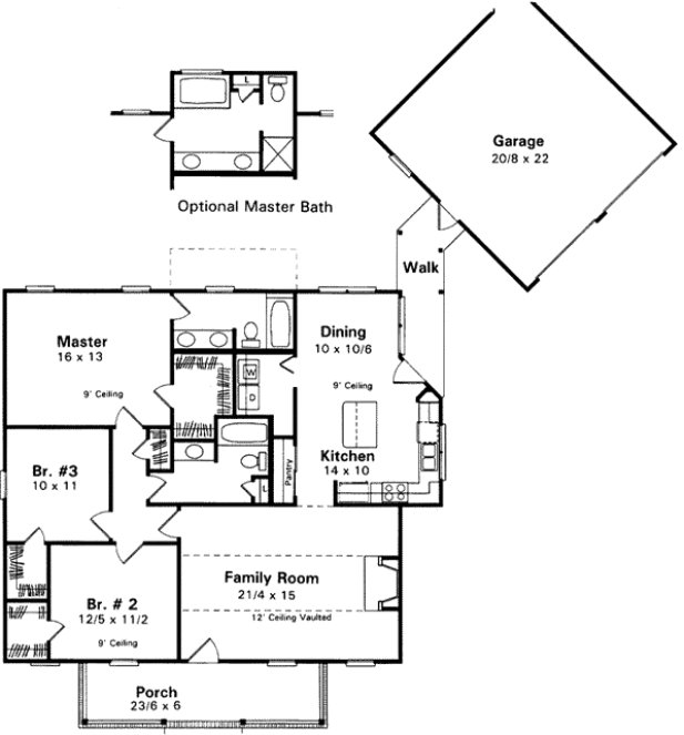 Main Floor Plan for House Plan #114741
