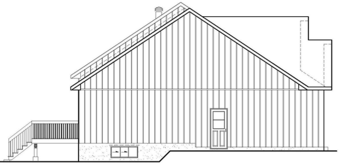 Left Elevation for House Plan #175131