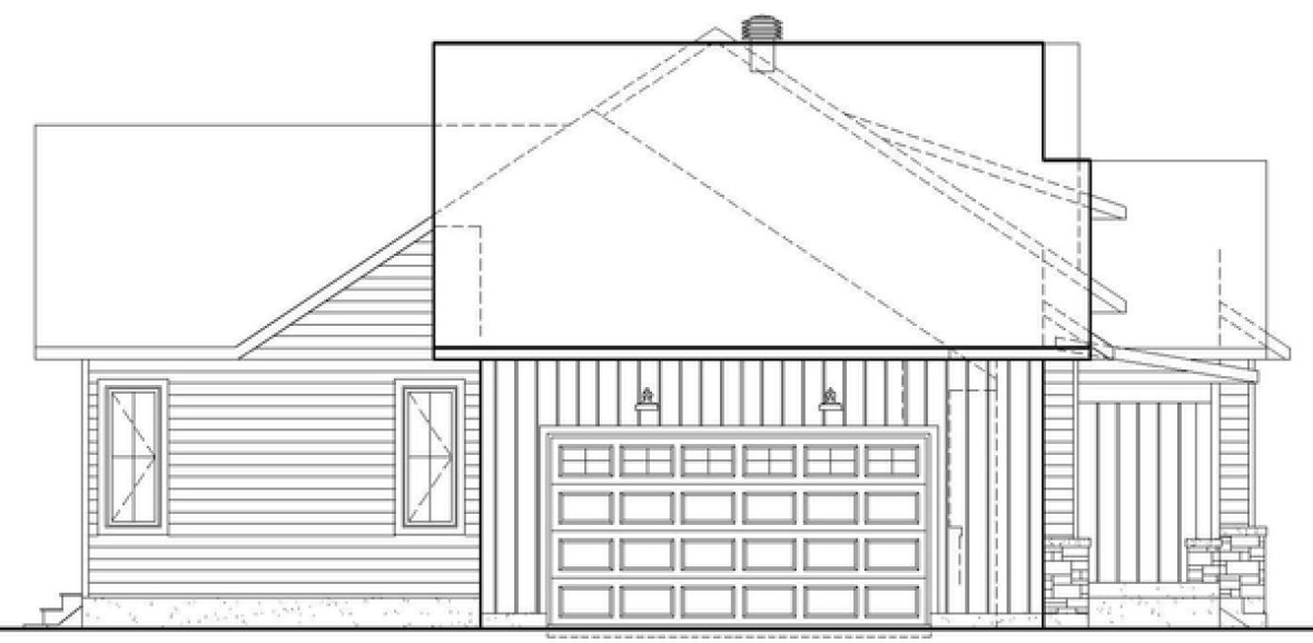 Left Elevation for House Plan #179271