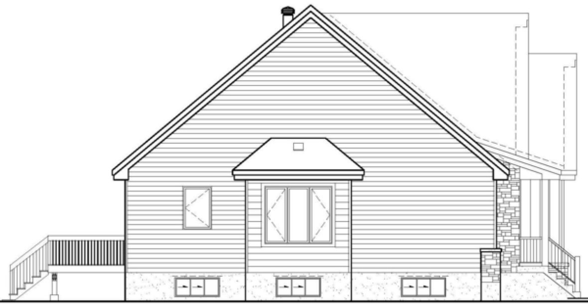 Left Elevation for House Plan #173471