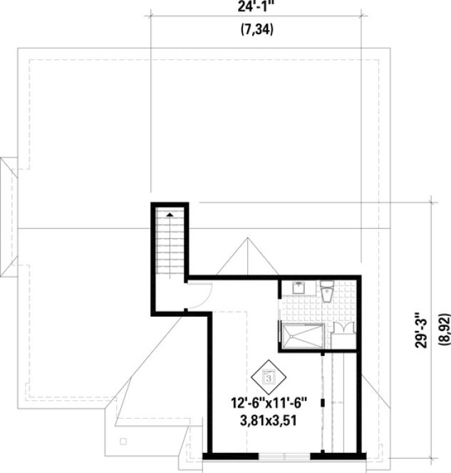Second Floor Plan for House Plan #173471