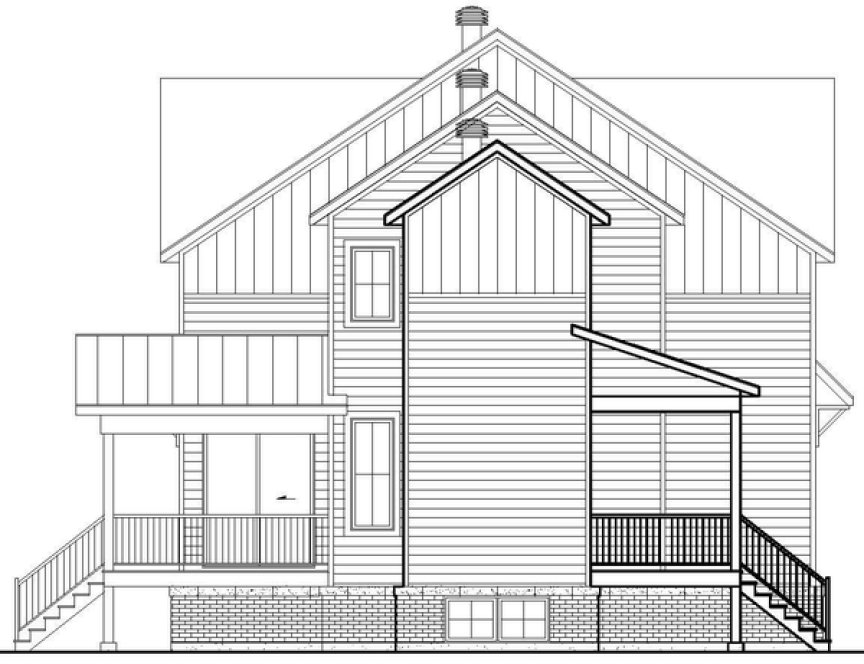 Right Elevation for House Plan #172951