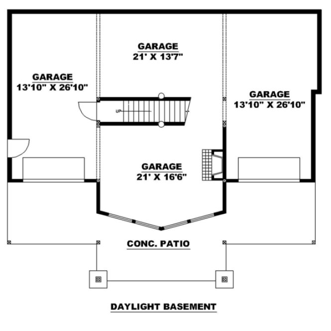 Basement Plan for House Plan #453742
