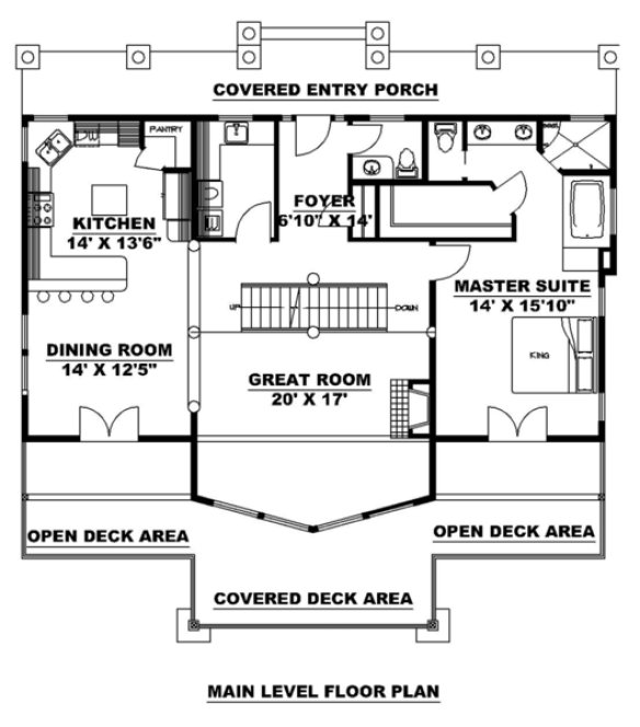 Main Floor Plan for House Plan #453742