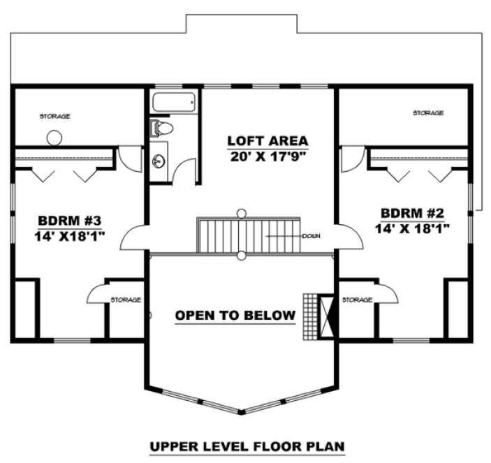 Second Floor Plan for House Plan #453742