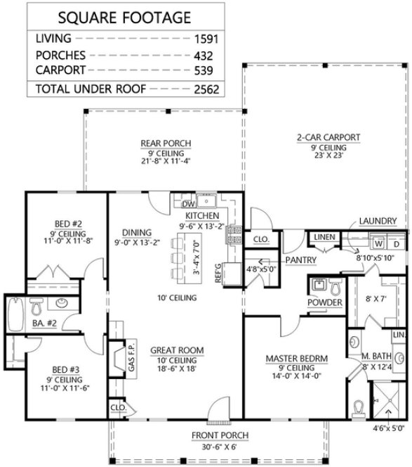 Main Floor Plan for House Plan #901951