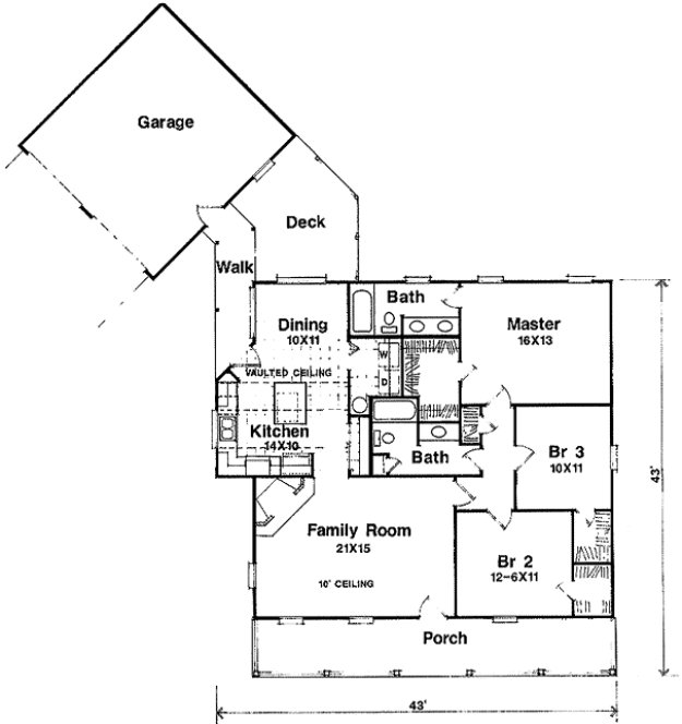Main Floor Plan for House Plan #115741