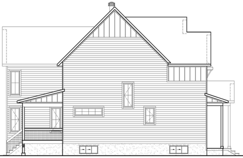 Left Elevation for House Plan #179372