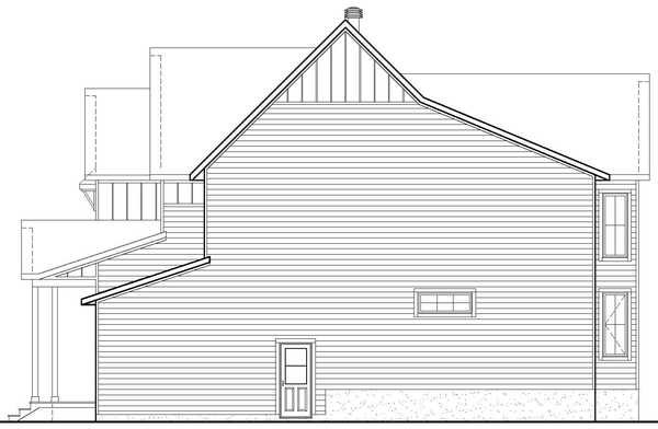 Right Elevation for House Plan #179372