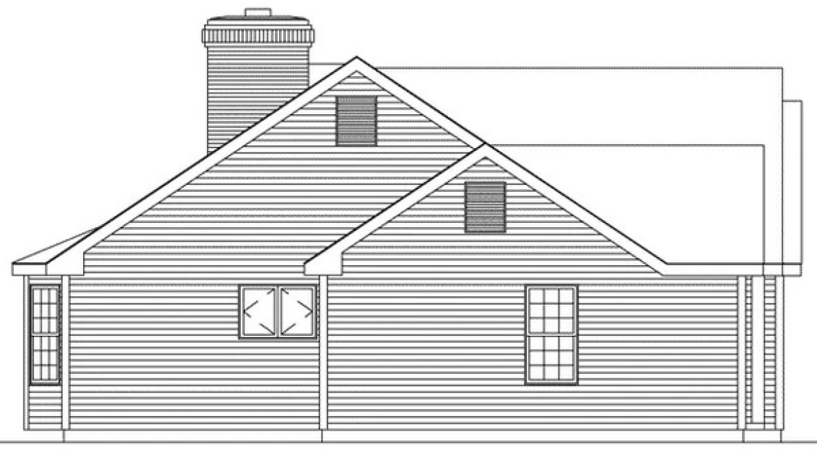 Left Elevation for House Plan #635061